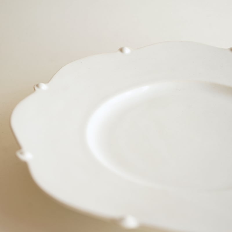 安藤雅信】イタリア花形皿 L（青白艶釉） | ギャルリ百草 online store