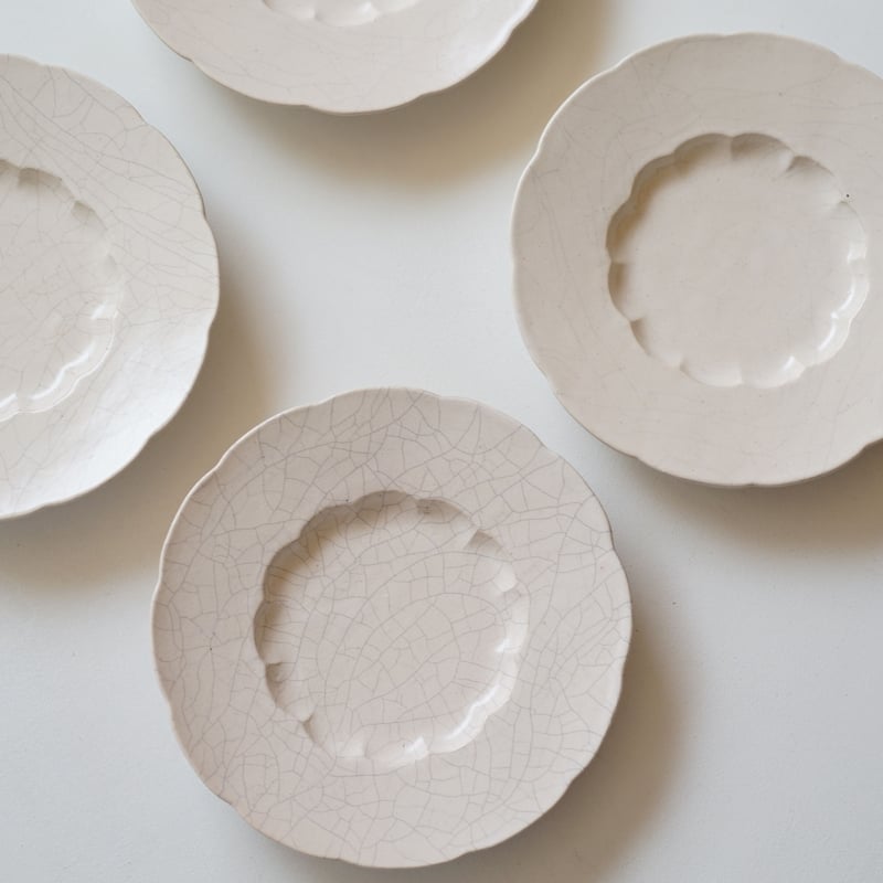 安藤雅信】貫入釉イタリア平輪花皿 | ギャルリ百草 online store