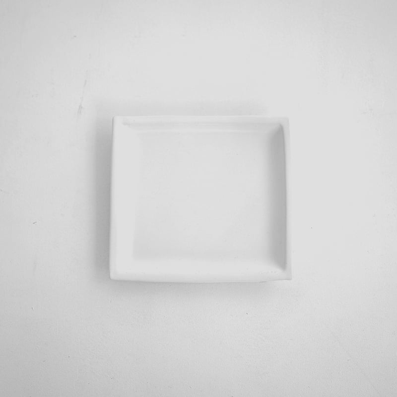 安藤雅信】リム細角皿（白マット釉） | ギャルリ百草 online store