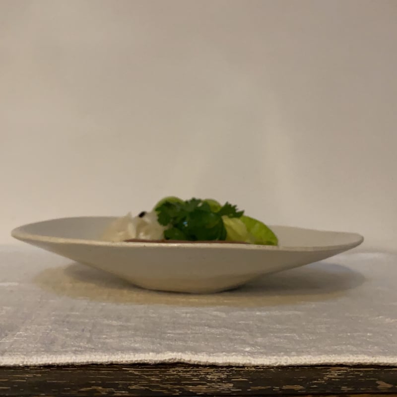 安藤雅信】オランダ皿 L（乳白艶釉） | ギャルリ百草 online store