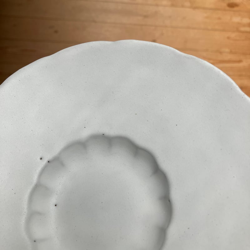 安藤雅信】白糖釉イタリアリム広輪花皿SS | ギャルリ百草 online store