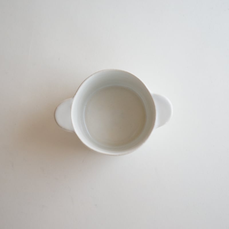 安藤雅信】白磁耳手カップ | ギャルリ百草 online store