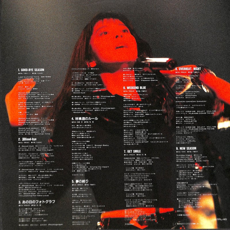 森高千里 / Get Smile 日本青年館ライヴ [発売年:1988年][※品番:07PL-