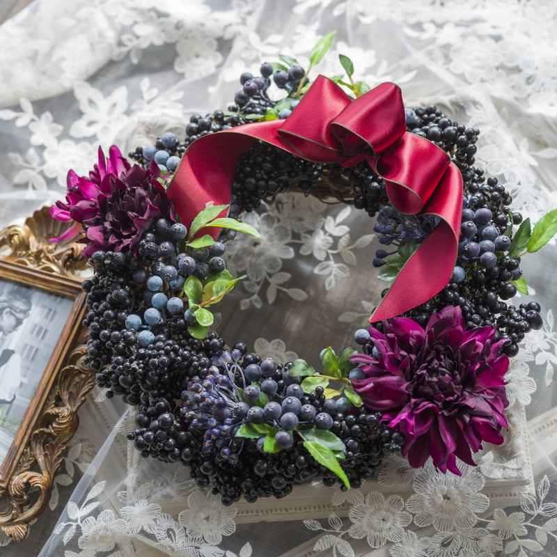 森の恵みのクリスマスリース(35cm) | 【公式】Michika Flower Design