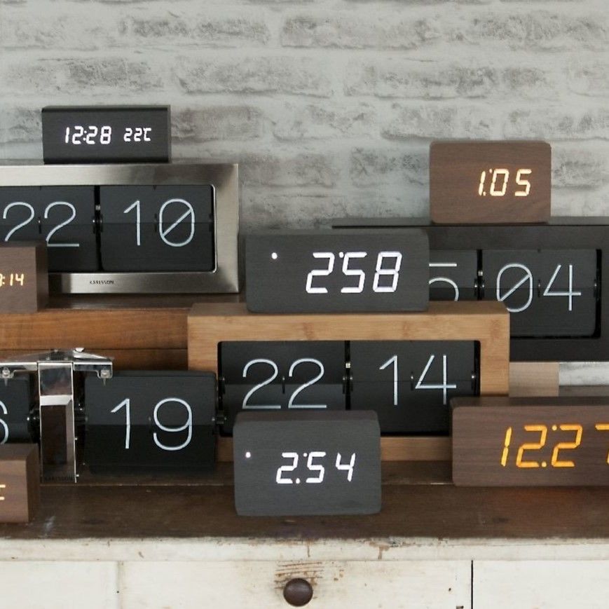 カールソン◇KARLSSON KA5642BK◇フリップ時計 パタパタ時計(黒