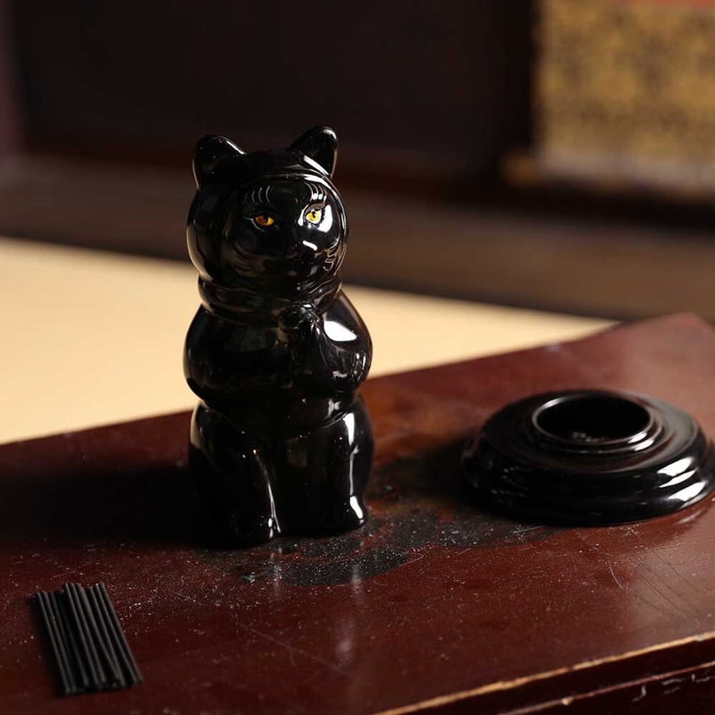 猫忍者香炉/NEKO NINJA INCENSE CHAMBER（BLACK） | 伊賀の京丸