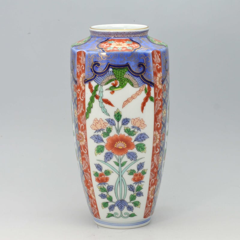 鳳凰草花 肩角花瓶(有田焼) | 古川陶磁器ストア