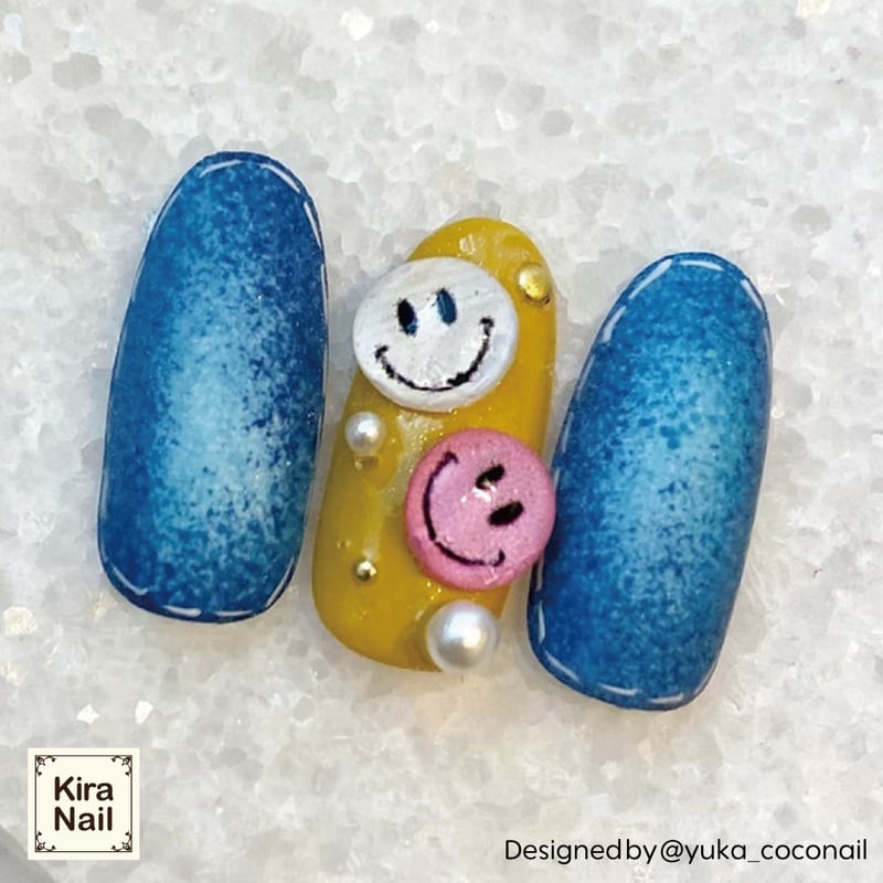 KiraNail ファニースマイリー ぷっくりパーツ カラフル | Kira Nail