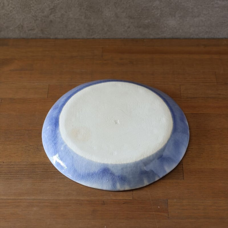 輪花8寸皿 ガラス貫入釉 全3色 | 萩焼窯元 松光山