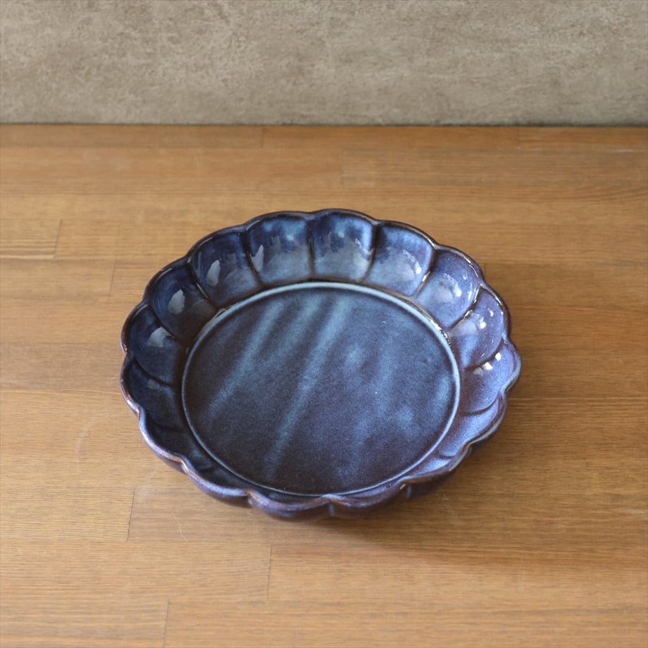 菊花7寸深皿（青萩釉） | 萩焼窯元 松光山