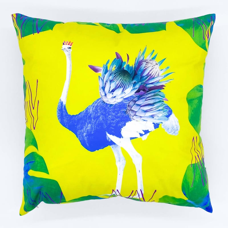 エクスプローラークッションカバー Tropical Ostrich | Kangarui