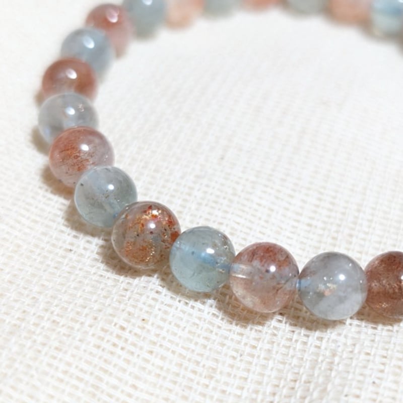 アクアマリンサンストーン✡﻿ブレスレット | KAZARIYA