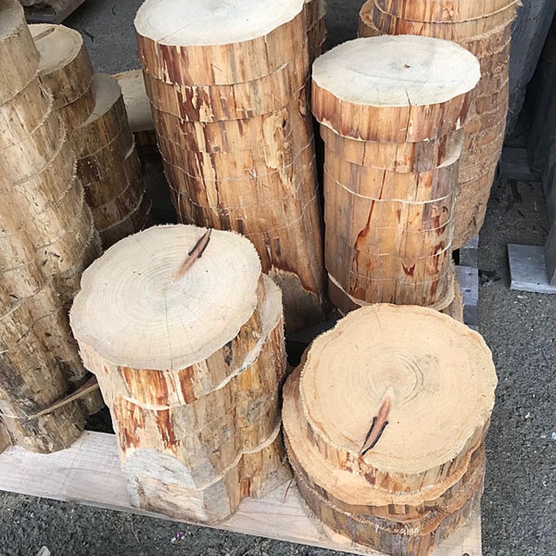 薪割り台 切り株 ひのき 丸太 約26x22cm 厚さ約5cm | wildoutdoor