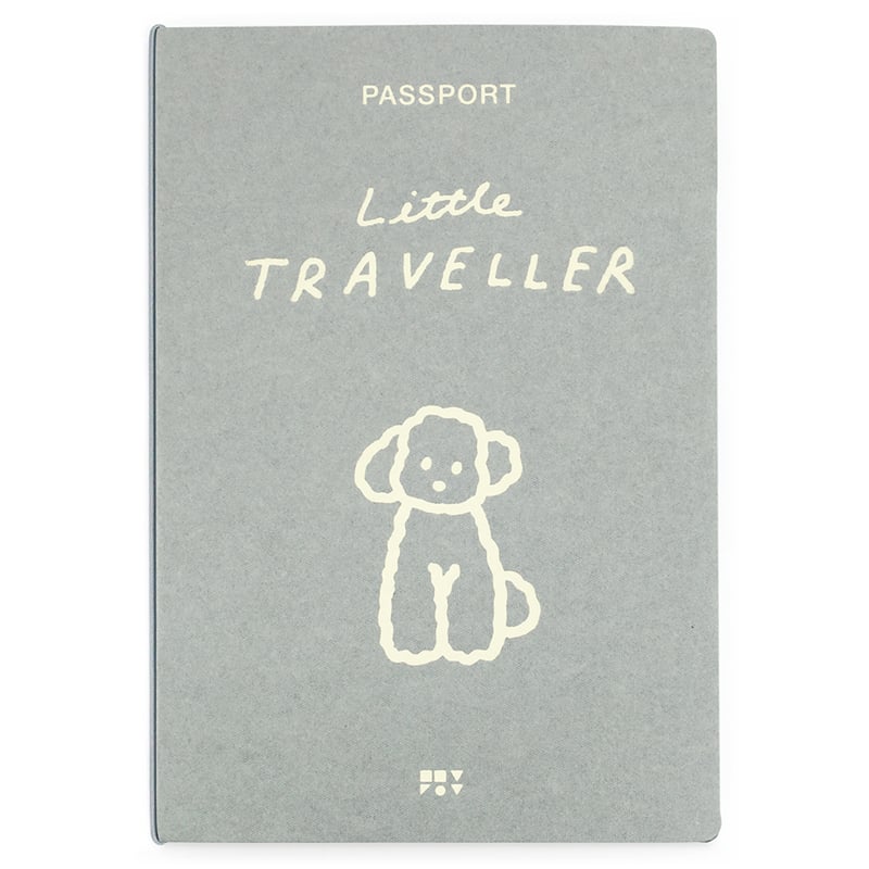 DOG (POODLE) gray | Passport cover 2 | ZERO PER