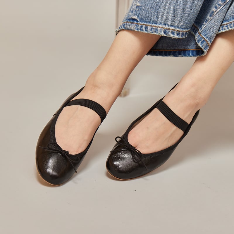 Porselli ポルセリ バレエシューズ ブラックストラップ | porselli