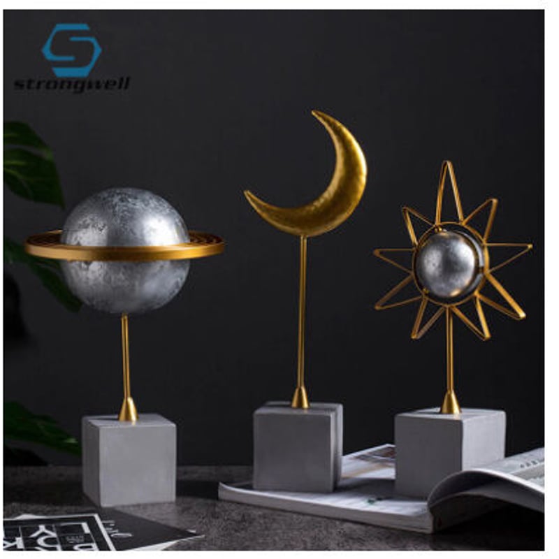 オブジェ】 置物 北欧 おしゃれ インテリア 惑星3体セット 月 太陽