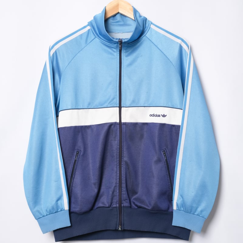 70-80s Vintage adidas Track Jacket Light Blue ×