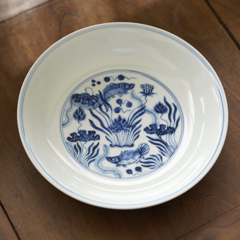 青花魚藻紋皿 PF164 | Looking For 物色