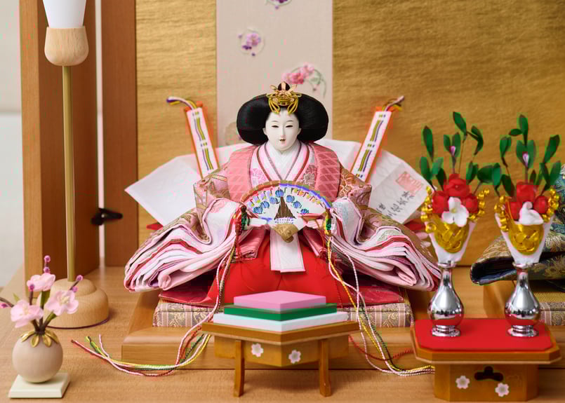 ⭐豪華西陣織 親王飾り 京人形師による着付けの有職雛⭐送料無料