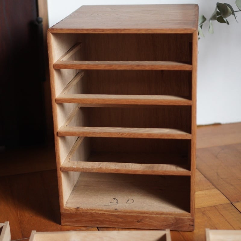 5杯小引出し 小抽斗 引出し 収納 木製 昭和初期 古道具 アンティーク