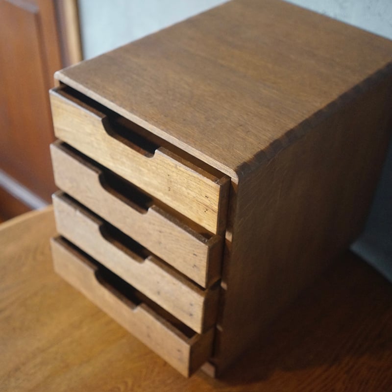 4杯小引き出し 小抽斗 木製 収納 家具 古道具 古家具 アンティーク