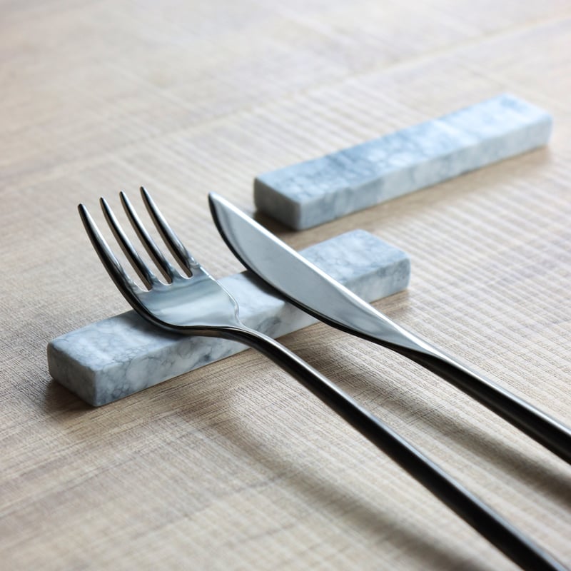 硯石 カトラリーレスト ペアセット 泡 Gray | 和食器通販 有田焼 山忠