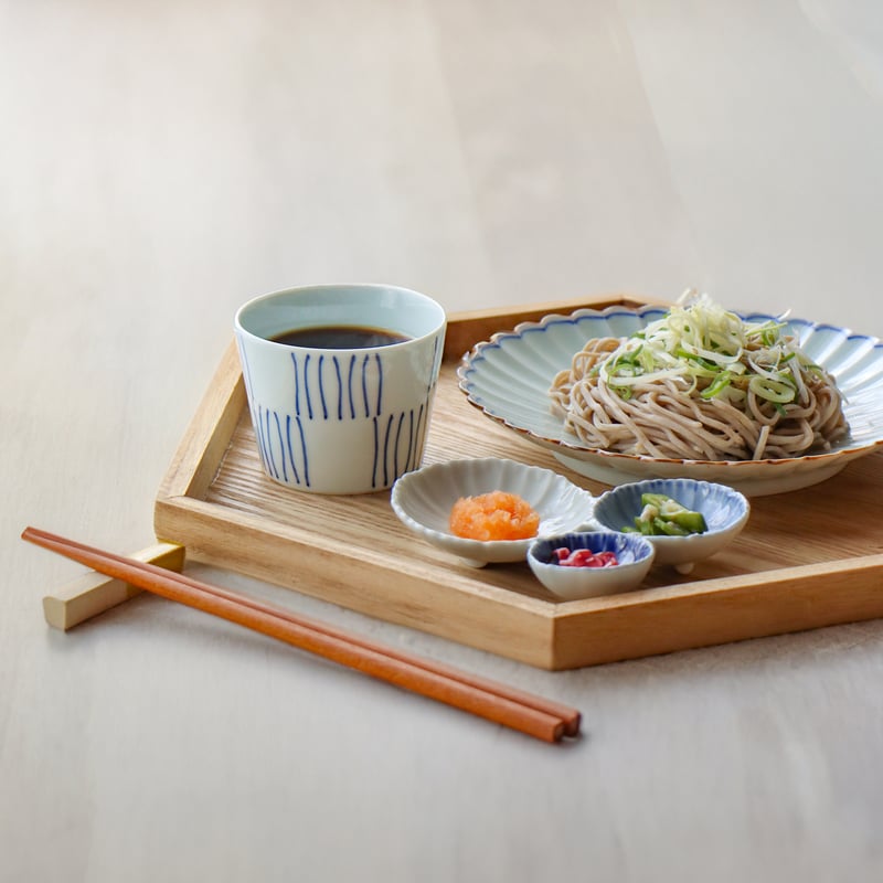 そば猪口 線市松 | 和食器通販 有田焼 山忠｜おしゃれでモダンな和食器