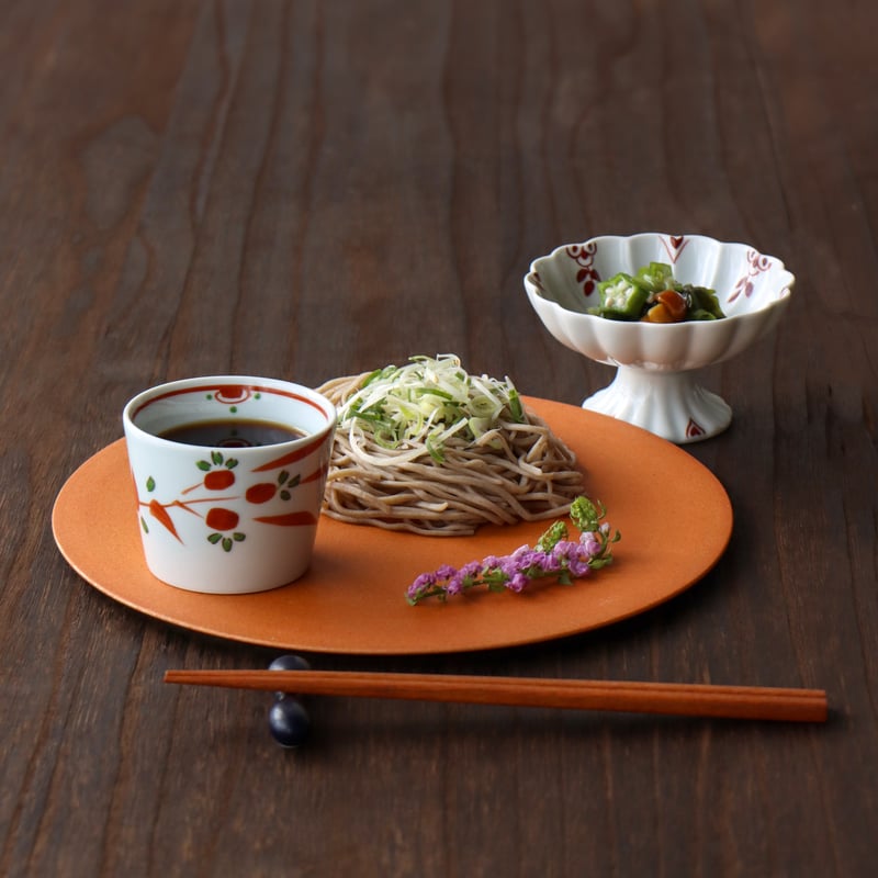そば猪口 赤絵 | 和食器通販 有田焼 山忠｜おしゃれでモダンな和食器を