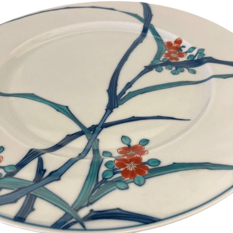 デットストック】有田焼 染錦露草絵 尺皿 | 和食器通販 有田焼 山忠
