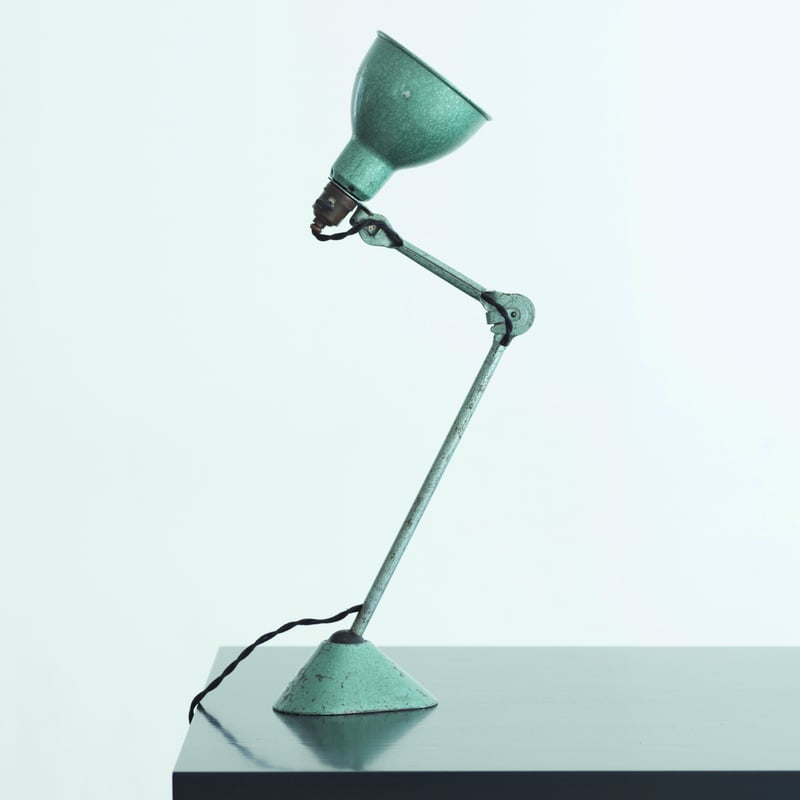 LAMPE GRAS 205 RAVEL HAMMERED GREEN 1960'S O