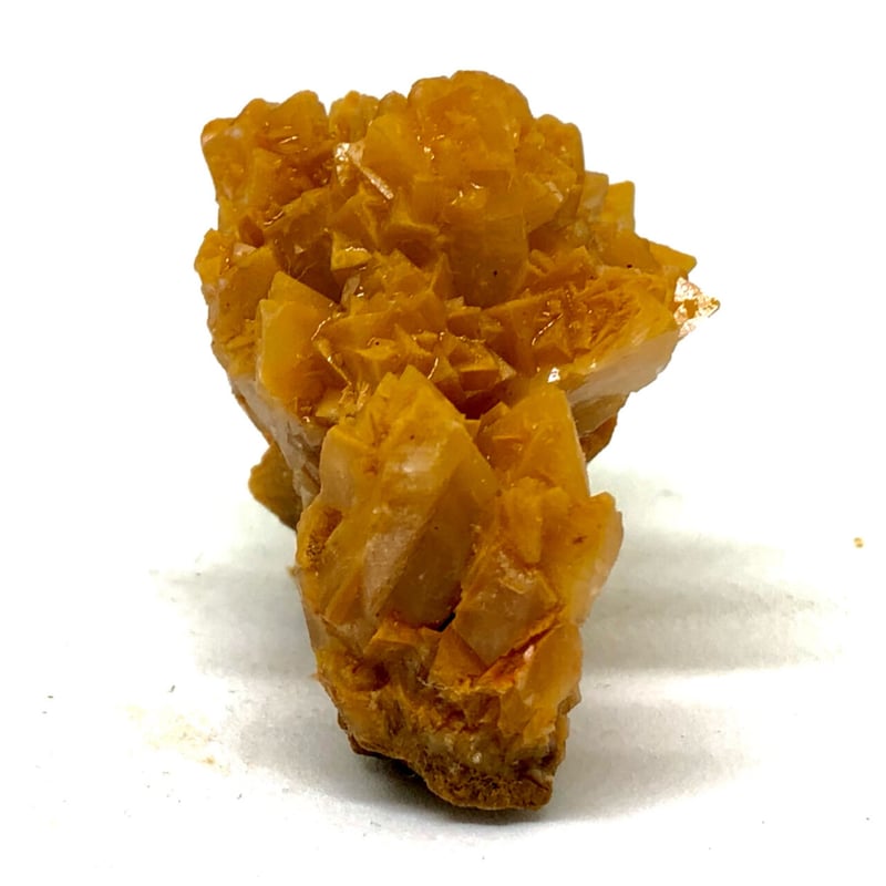 美結晶！】中国産蛍光オレンジカルサイト・クラスター標本【④31.93g