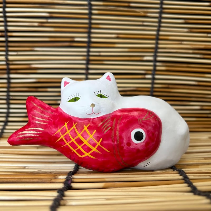 オーシャンジャスパー ネコ 置物 インテリア