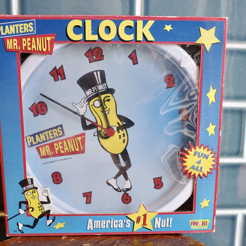 デッドストック Mr Peanuts ミスターピーナッツ 時計 壁掛け