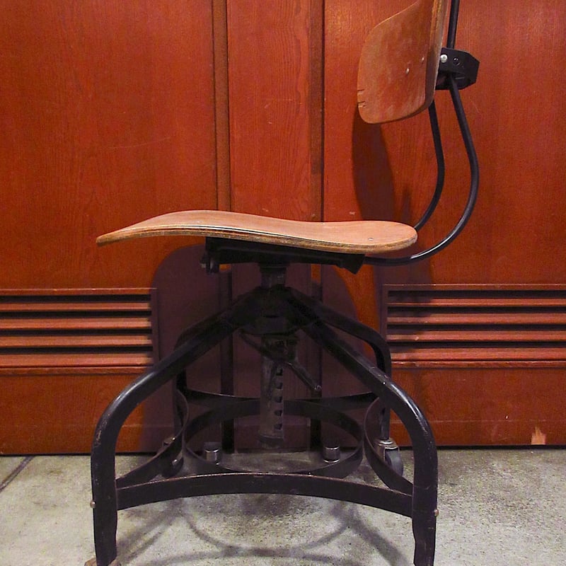 ビンテージ○TOLEDOメタルデスクチェア○231215m7-chrインダストリアル