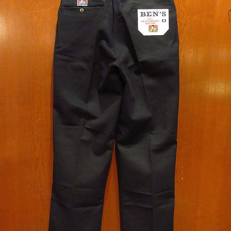 ビンテージ90's○DEADSTOCK BEN DAVISサスペンダーボタン付きワーク