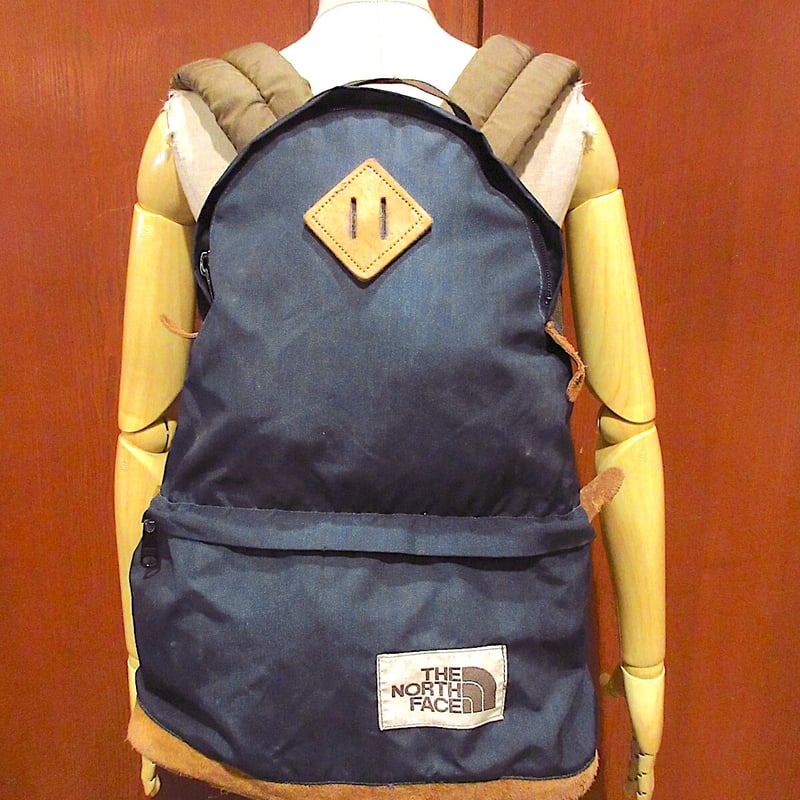 ビンテージ70's○THE NORTH FACE茶タグボトムスウェードナイロンバック