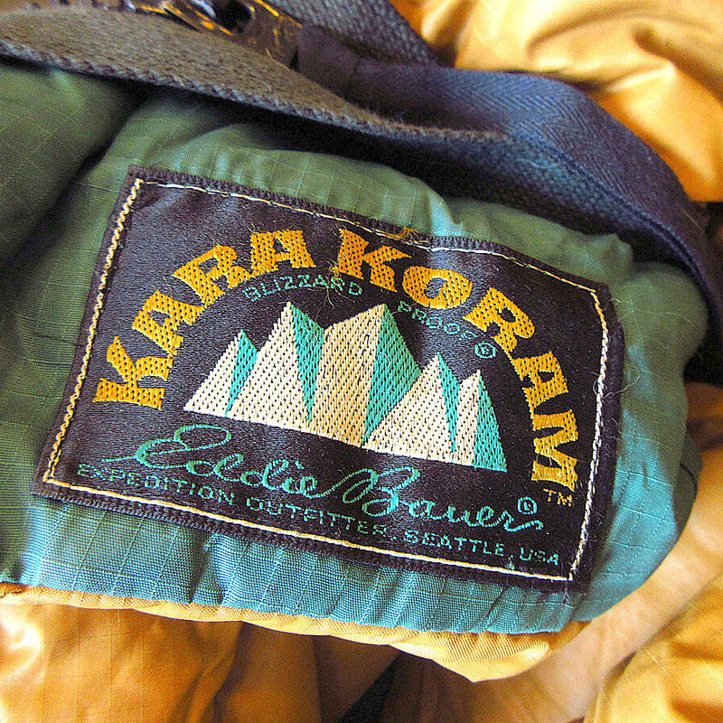 ビンテージ60's70's○Eddie Bauer KARAKORAMナイロンダウンスリーピン