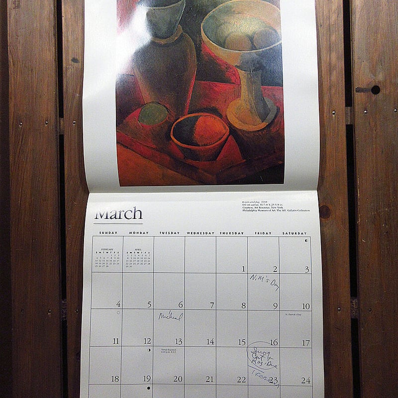 ビンテージ90's○PICASSO 1990年カレンダー○210629i6-otclct 19