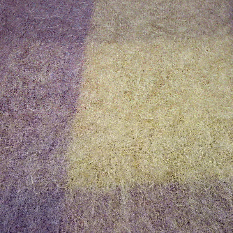 ビンテージ70's○チェックモヘアブランケットsize 約103cm×約92cm