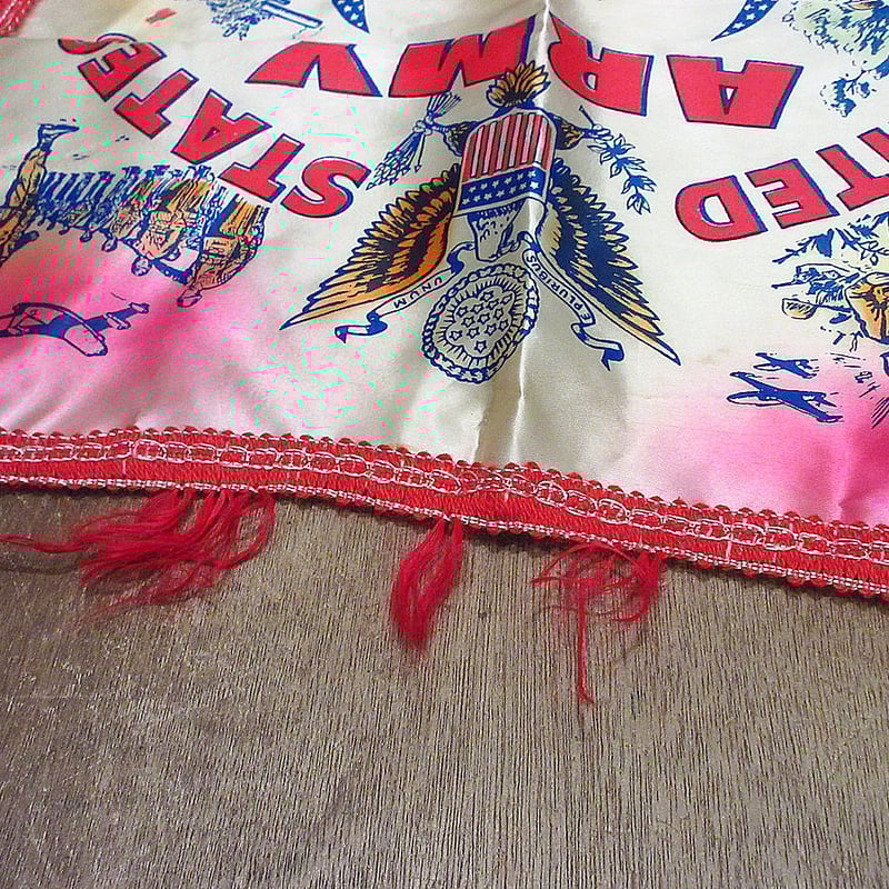 ビンテージ60's○U.S.ARMYスーベニアピローケース○231119i6-otclctミリ