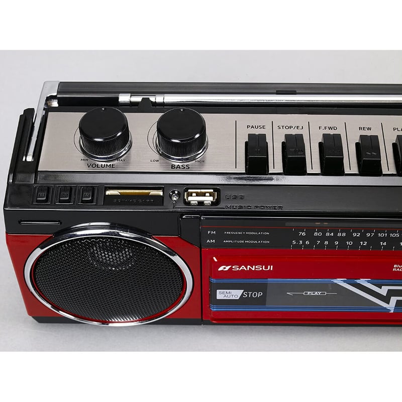 SANSUI Bluetooth搭載ラジカセ SCR-B2 RD サンスイ ラジカセ | JE