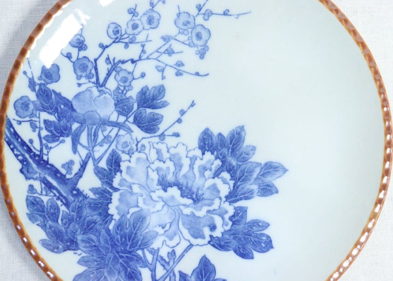 明治後期～大正銅判牡丹図尺イゲ皿 | 吉祥寺PukuPuku