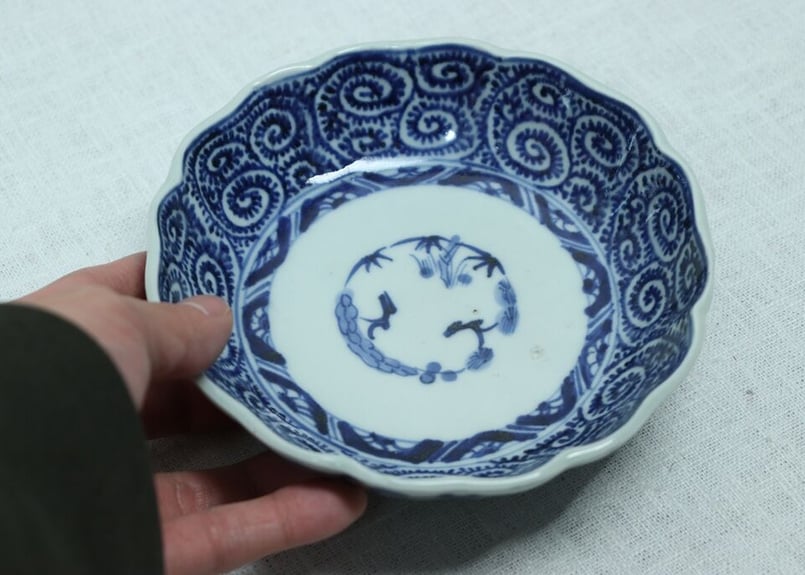 江戸後期染付蛸唐草文なます皿 | 吉祥寺PukuPuku