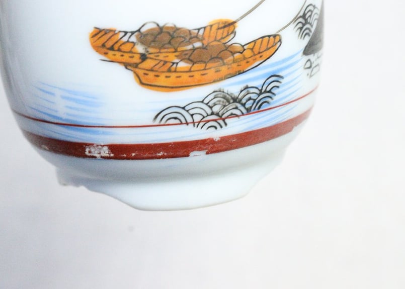 大正～昭和戦前九谷焼色絵プリント山水図徳利 | 吉祥寺PukuPuku