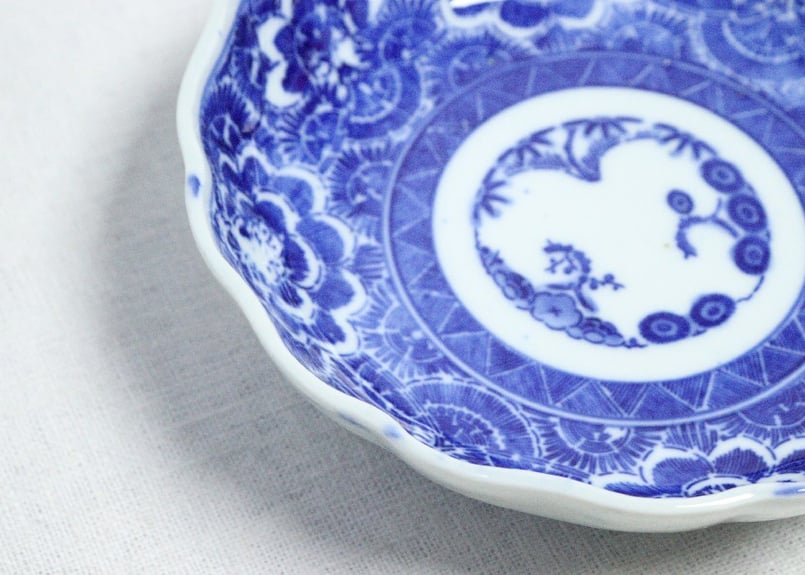 明治前期紙刷牡丹図なます皿 | 吉祥寺PukuPuku