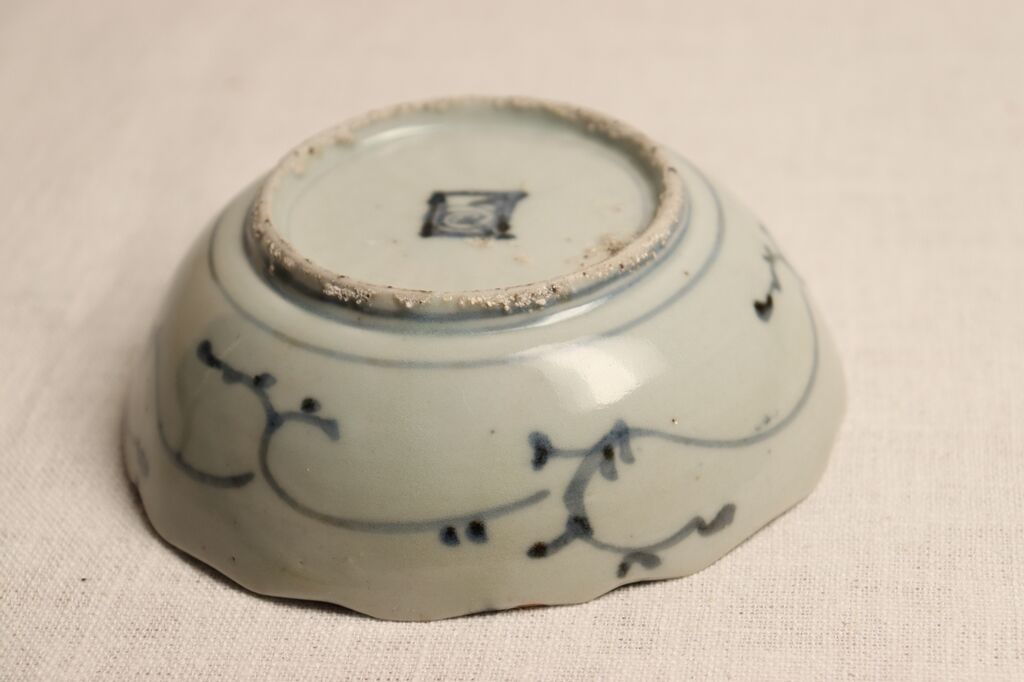 江戸中期染付染付竹林と巾着図くらわんかなます皿 | 吉祥寺PukuPuku