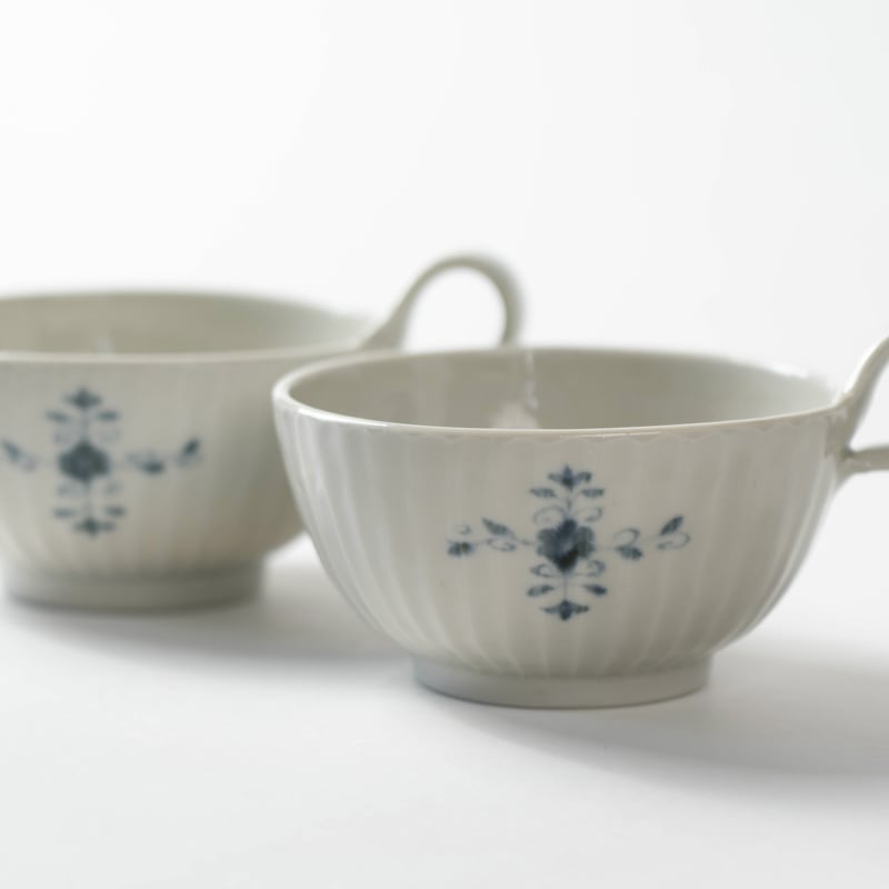 志村和晃】染付花十字文しのぎスープ碗_4 | Q1 オンラインストア