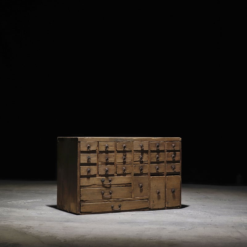 無垢 薬箪笥 抽斗二十四杯 | 古物屋 壱両