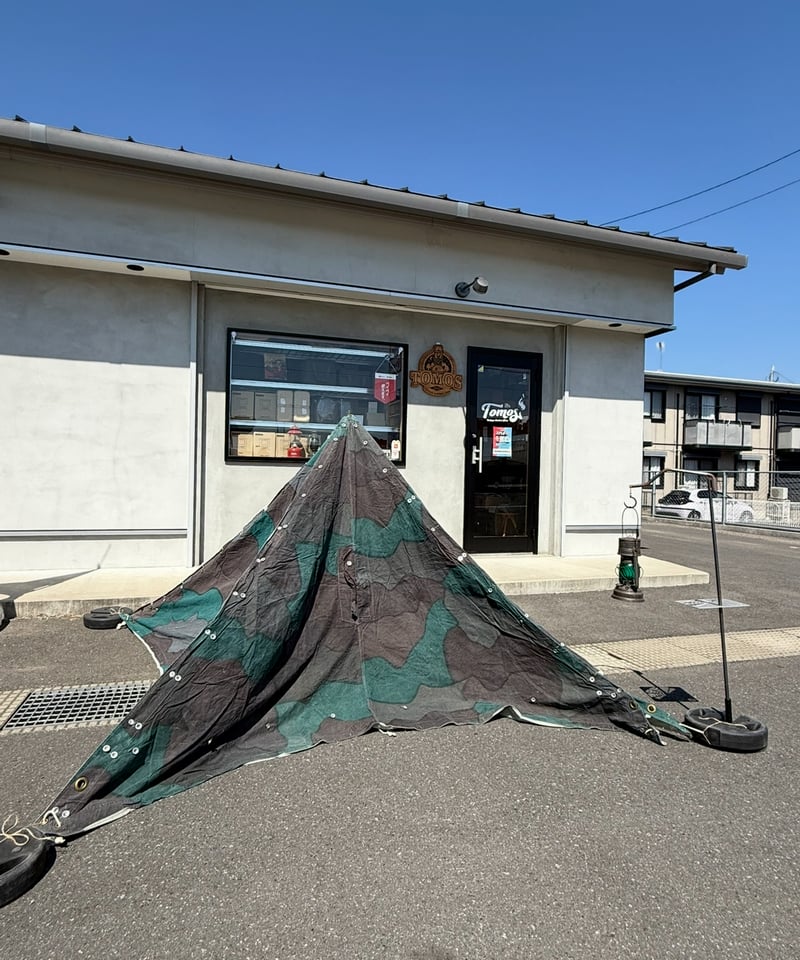 軍幕❗️スウェーデン軍用テント センターポール付き‼️ 色褪せあり