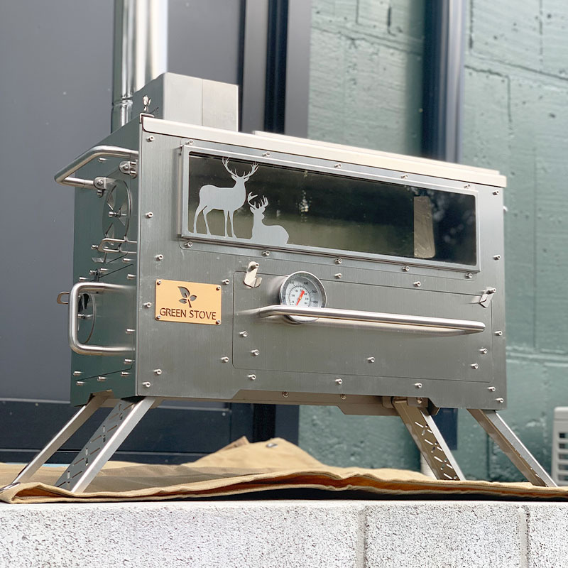 生産終了】Hori3 DEER Ver.【ペレット薪ストーブ／収納バッグ付き 鹿柄